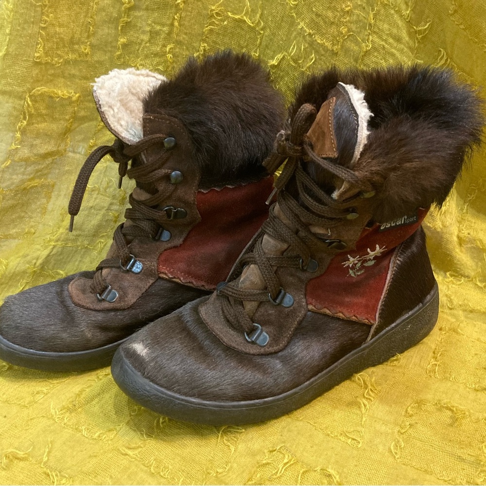Vintage Oscar Sport Fur Lined Vega Apres Ski Boots